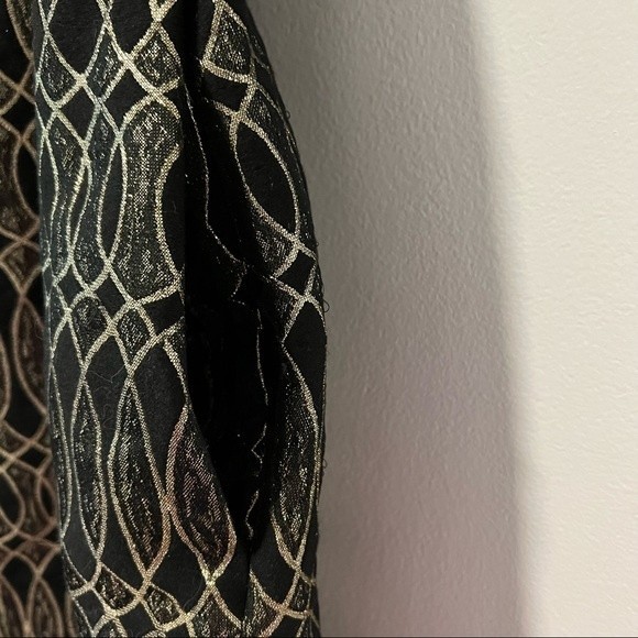 MILLY Black and Gold Babydoll Dress - Picture 7 of 9